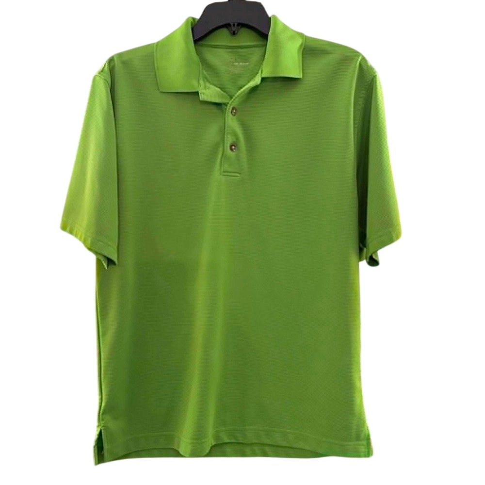 Grand Slam Polo Shirt Mens M Lime Green Short Sleeve Golf Preppy Performance